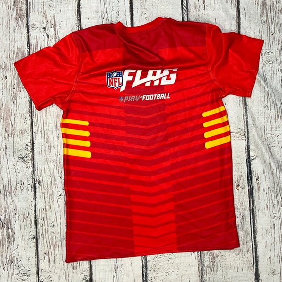 KC Chiefs Flag Football Kansas City Boys Kids Reversible Jersey Youth - Picture 5 of 5